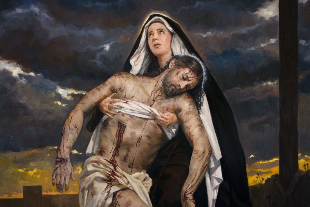 Nossa Senhora Segurando Jesus Cristo morto