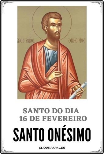 santo do dia 16 de fevereiro